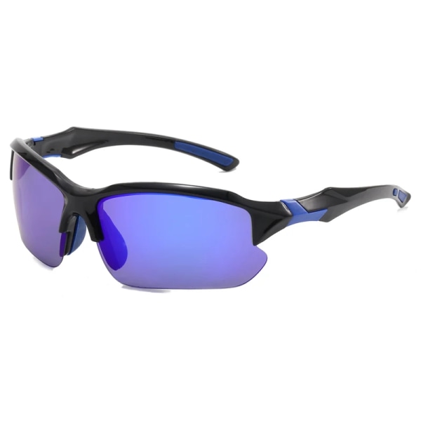 Partihandel anpassad logotyp billig fotokrom lins polariserad cykling solglasögon män löparglasögon sport solglasögon C8 Black Blue/Blue Sport sunglasses