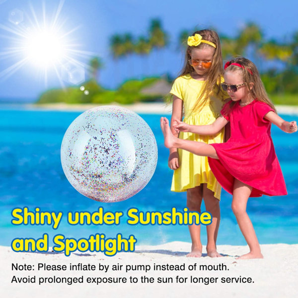 Strandbold, vand og strandbolde, 1 stk Glitter Summer Inflat