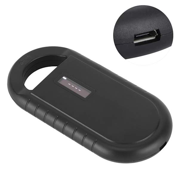 Bärbar USB-laddningsbar handhållen RFID-chipläsare för ISO11784 5 FDXB ID64