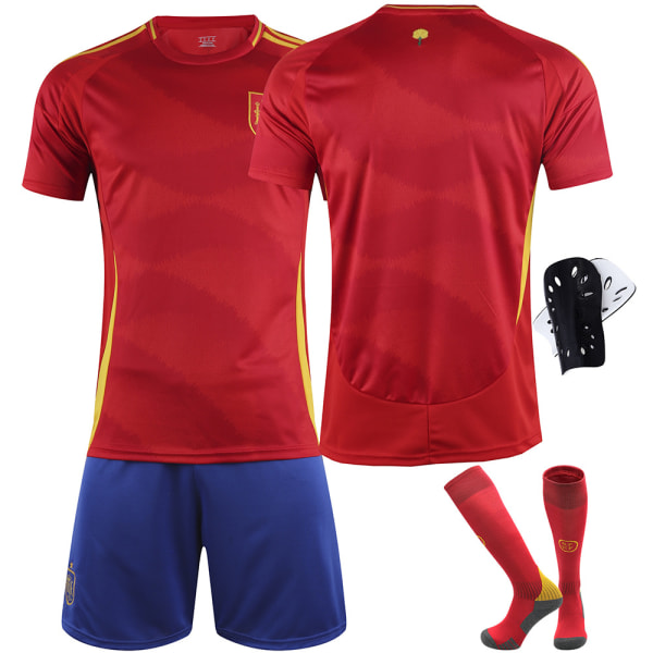 2024 Spanien Europamesterskab trøje nr. 9 Gavi 26 Pedri 7 Morata 16 Rodri fodboldsæt Size 17 socks Size M