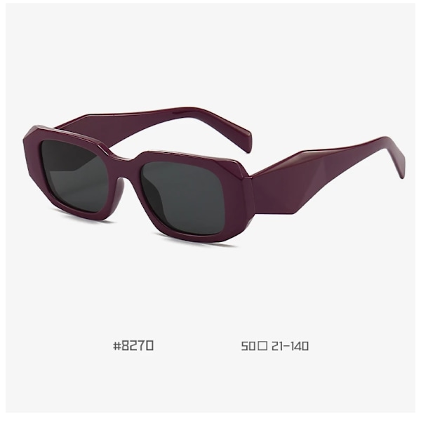 Fashionabla solglasögon PC rektangulära glasögonbågar för unisex Fancy Shades UV 400-lins Körglasögon Bredbenta glasögon Tvåfärgade Brown Fashion Sunglasses