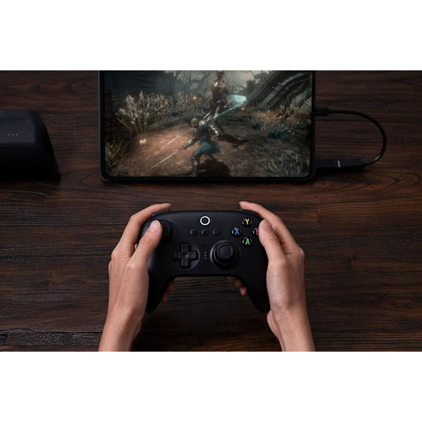 Ultimate 2.4g Trådløs Controller, Joystick Opdatering, Pro Gamepad med Bagknapper & Turbo Funktion til PC, Android, Steam Deck & Apple (Sort) black