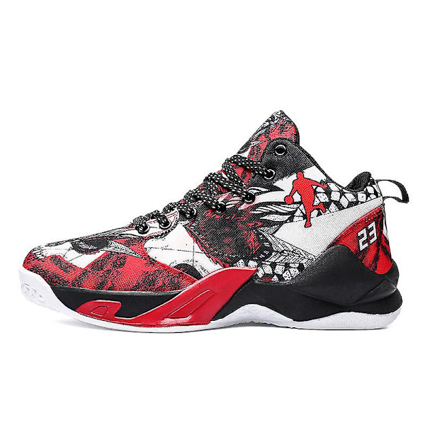 Herr Sneakers Andningsbara Löparskor Mode Sport Skor Tennisskor 8018 Red EU 37