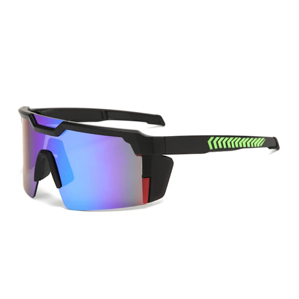 Twooo P16409 -suuret urheiluaurinkolasit, mukautettu logo, UV400-aurinkolasit miehille C8 Black / Red Piont Oversized Sports sunglasses