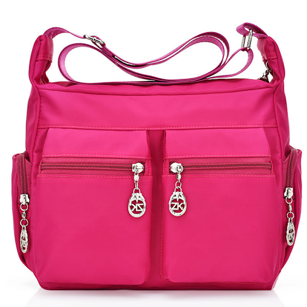Damehåndtaske Skuldertaske Trendy Ins All-Match Bærbar Dual-Use Casual Taske Rose Red