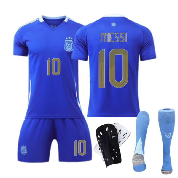 Amerikan Cup - Argentiinan vieraspaita nro 10 Messi nro 11 Di Maria lasten aikuisten puku jalkapallo No socks size 10 XL