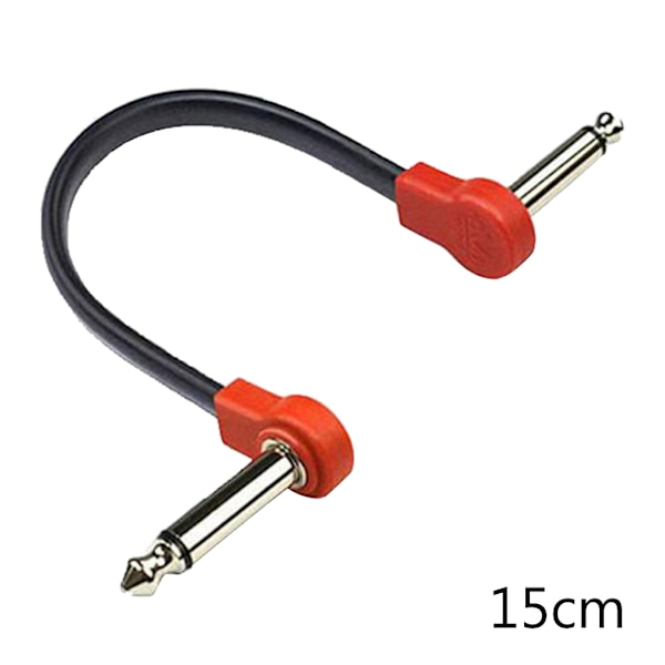 15cm/20cm Gitarr Effektpedal Kablar Höger Vinkel Patch Kabel Brusfri Kablar 0.03 20cm