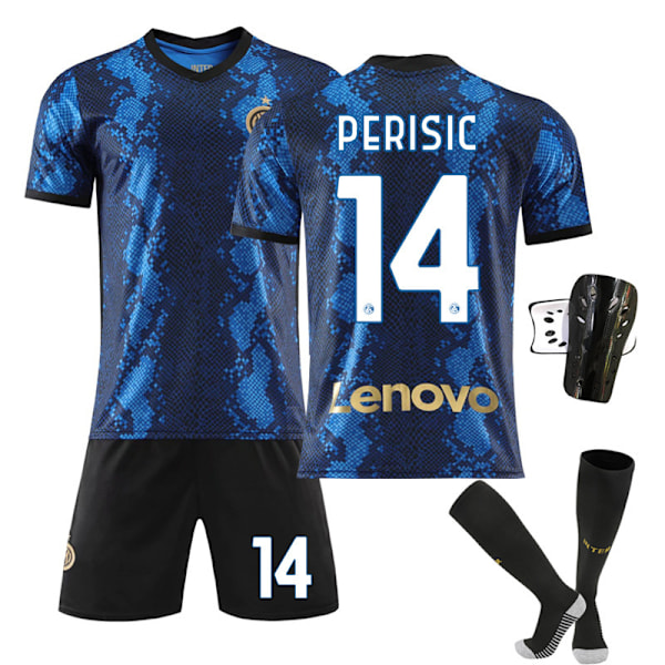 Inter Milan Hjemmedrakt 21-22 Nr. 10 Lautaro Nr. 7 Sanchez Nr. 9 Dzeko Fotballdrakt med Sokker Size 9 with socks 20#