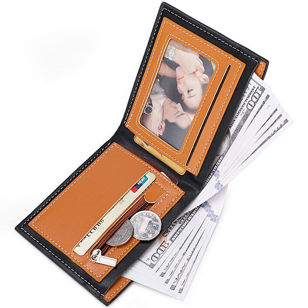 Ny sort kulfiberpung, 12cm × 10cm × 1.5cm kortholder