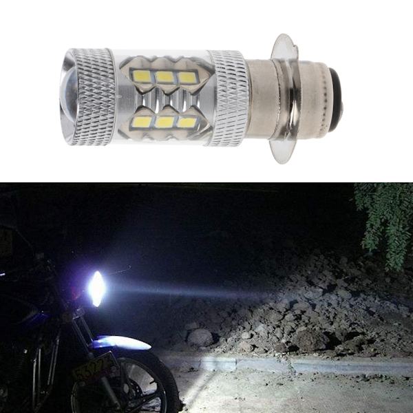 Bright PX15D H6 80W 6500K 16 LED-lys Sykkel Motorsykkel Frontlykt Frontlys Indikatorlampe Lamper