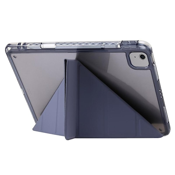 PU Læder Etui til iPad Air 11 (2024) Origami Stativ Transparent Tablet Etui - Sort-WELLNGS Black