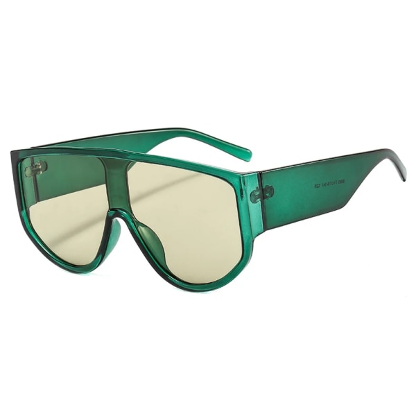 Twooo 9095 Sommerbriller En Linse Oversized Hip Hop Briller Kvinner Designer Solbriller C6 Green / Green designer fasionable sunglasses