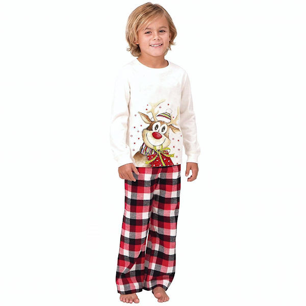 Familj Julpyjamas Matchande Set Semester Xmas Nattkläder Set 4T