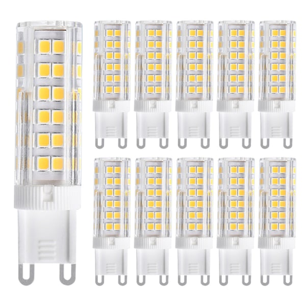 G9 LED-lampor Varmvitt, 3W, 300LM, 3000K, Ersätter 30W G9 Halogenlampa, Flimmerfri Ej Dimbar för Belysningsdekor, Krona, 10-Pack