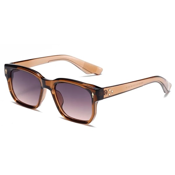 Retro Classic Rectangle Aurinkolasit Naiset Merkki Designer Sävyt UV400 Miehet Gradientti Neliö Niitti Aurinkolasit c4 Fashion retro sunglasses