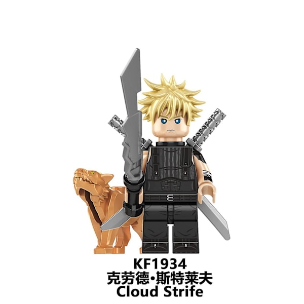 7 kpl/setti Gamer Minifiguuri Final Fantasy Rakennuspalikat Action Figurit Lelut [GL]