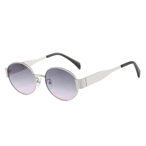 Retro trend wide leg round  sun glasses female metal round sunglasses man