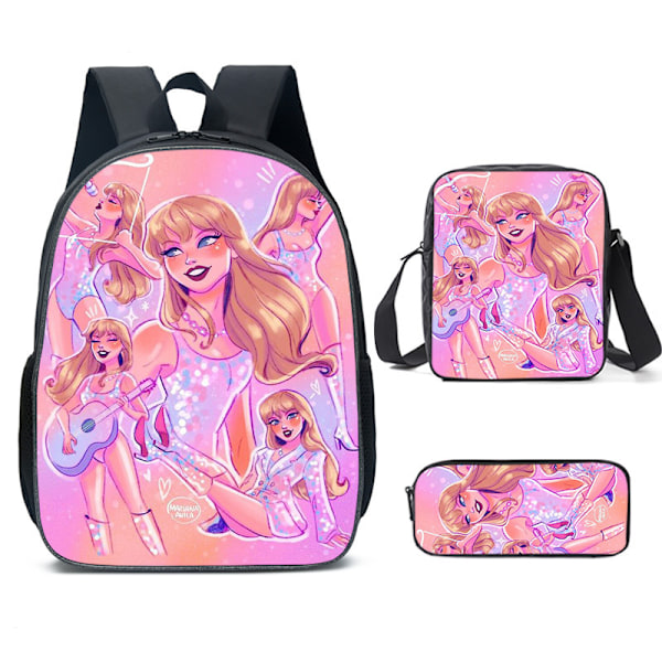 3-delad set Taylor Swift Taylor Swift fan skolväska med stor kapacitet student ryggsäck style 9