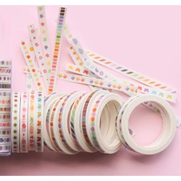 Washi-teippi, Scrapbook-teippi askartelutarvikkeet 5 mm leveä DIY:lle, koristeelliset askartelut, lahjapaperit, Scrapbooking (ohut gradientti 12) Thin Gradient 12