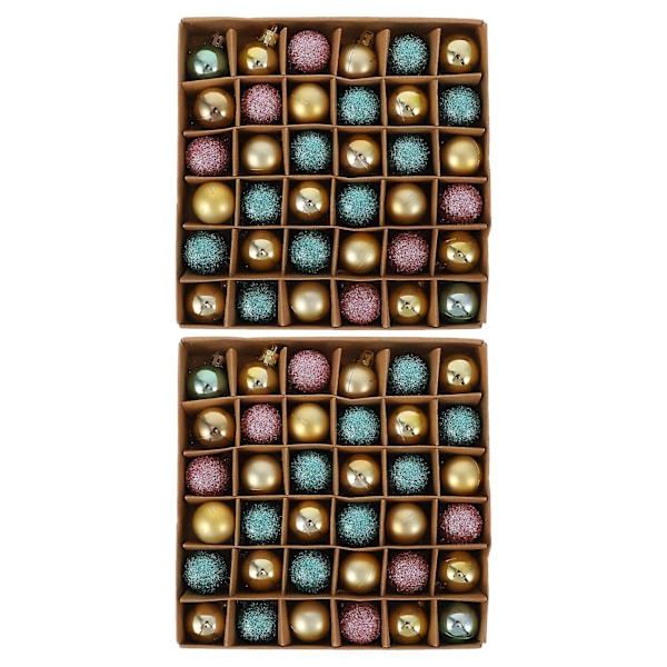 72 st Plast Dekorativa Kulor Snöflinga Fönsterklistermärken Julgran Hängande Dekorationer Julgran Hängande Blå 3X3CM Blå Blue 3X3CM