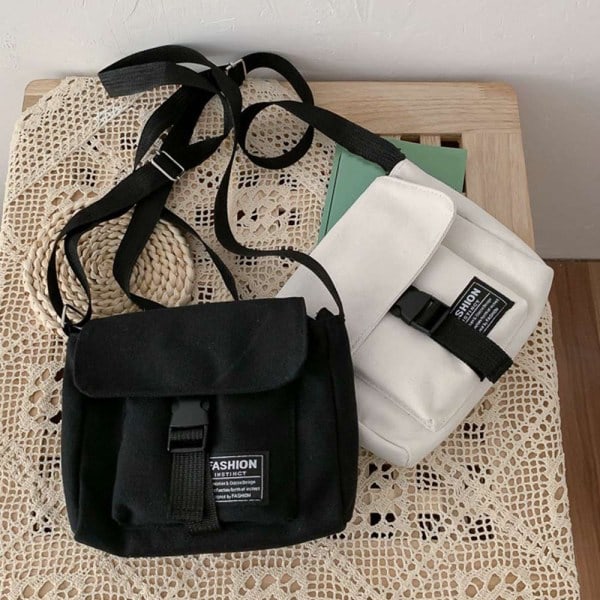 Skuldertaske Messenger Bag BLACK sort sort