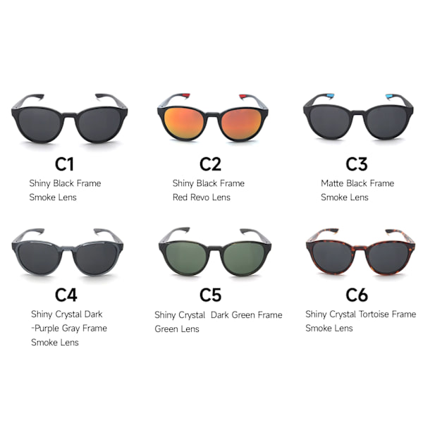 Luksus tummat mustat aurinkolasit, muodikkaat UV400-suojatut polarisoidut aurinkolasit miehille C6 Two-Piece Lens Sunglasses