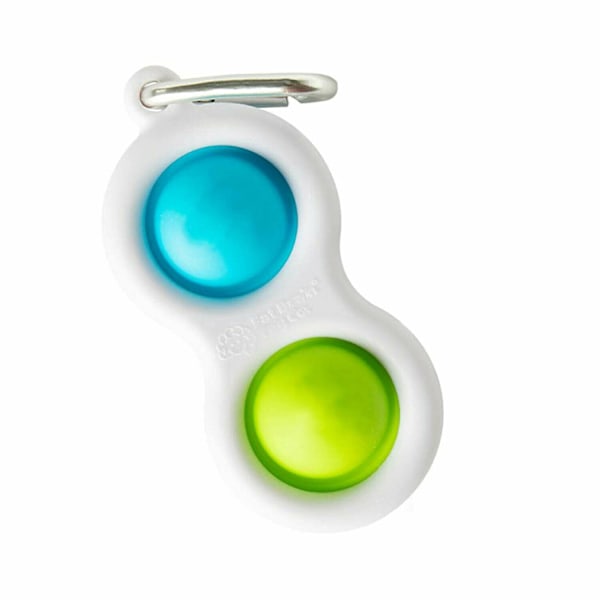 Baby Simple Dimple Sansestimulerende Fidget Leke Silikon Vendbart Brett Green blue