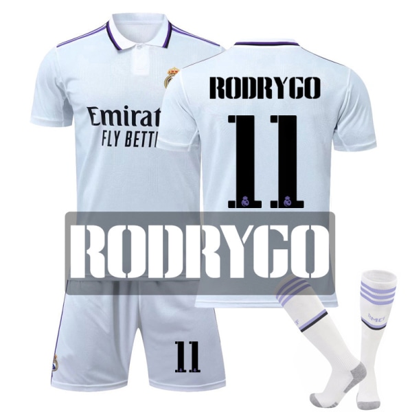 Ny Real Madrid fotballdrakt 22-23 for menn, nr. 10 Modric, nr. 9 Benzema, trenings- og kampdrakter for barn New size 11+ socks 3XL size 195-205CM height