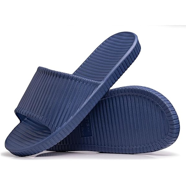 Badesko, badesandaler til damer og herrer, slip-on sandaler, pool sandaler, hjemmesko, skridsikre indendørs badesko, strandsandaler Darkblue