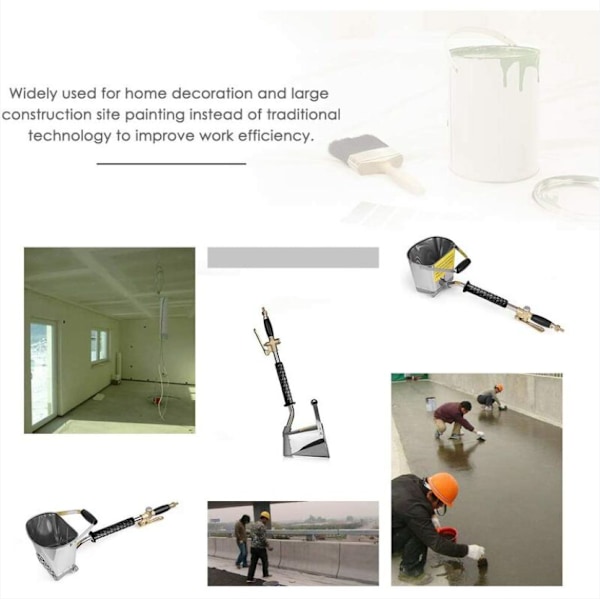 Cementbruksspruta Hopppistol, 4 Jet Hopper Gips Betong Cementspruta Fast Sprayer, för DIY Väggar och Tak