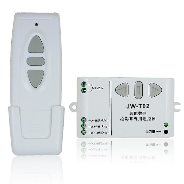 Projektionsduk Universell Trådlös Fjärrkontroll 220V Upp Ned Switch