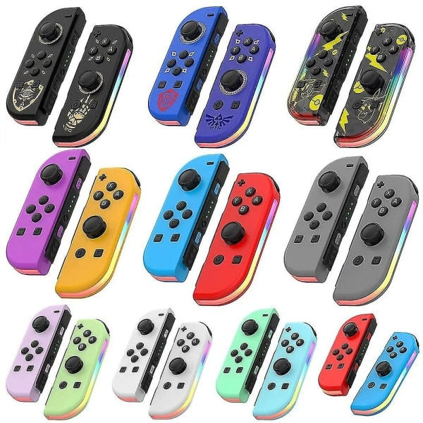 Trådløs Controller Kompatibel med Nintendo Switch, Oled, Lite Spil Controller Joystick (L/R) Udskiftning med Rgb Højre - Grå Grey