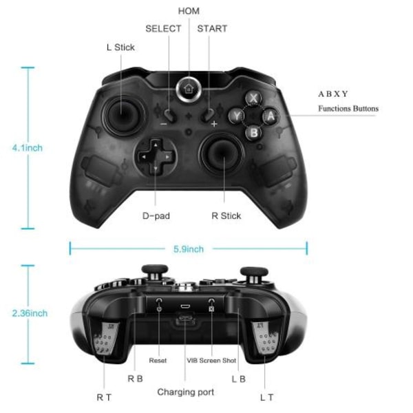 Kontroller for Nintendo Switch, Switch Pro Trådløs Kontroller