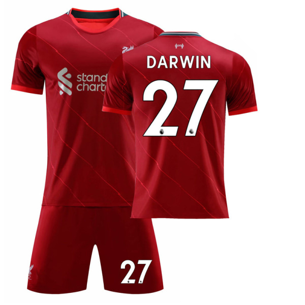 21-22 bonus hjem nr. 11 Salah nr. 10 Mane fodbold uniform trøje sæt nr. 27 Darwin Liverpool home socks number 11 28#