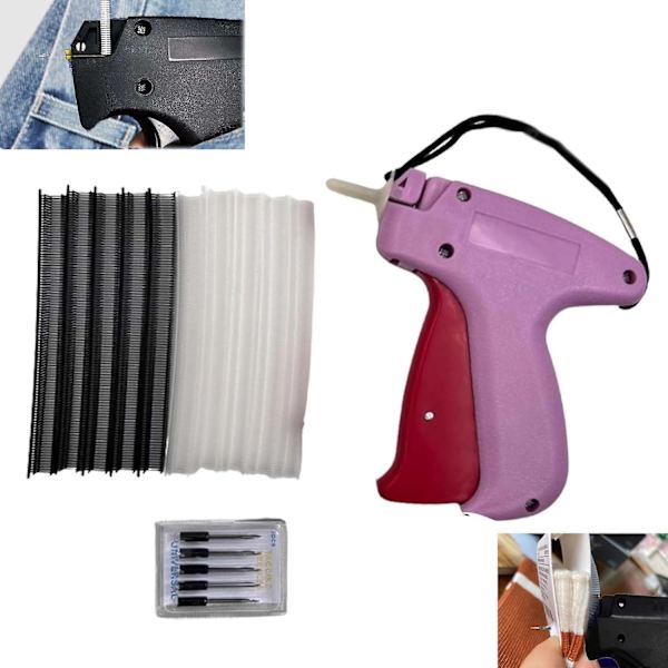 Stitch Quick Garment Fixer, Mini Handhållen Symaskin, Quilt Fixing Stitch Hemming Gun, Micro Tagging Stitch Tool för Kläder Pink