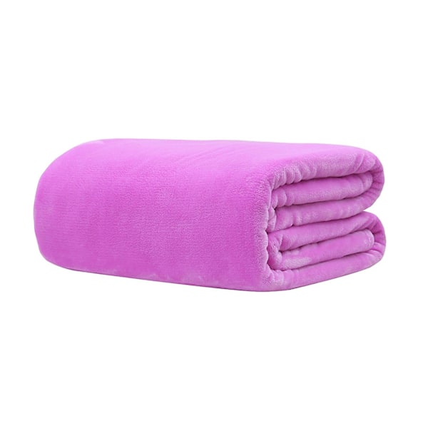 Blødt og varmt flanneltæppe - Perfekt til vinter sengetøj Purple
