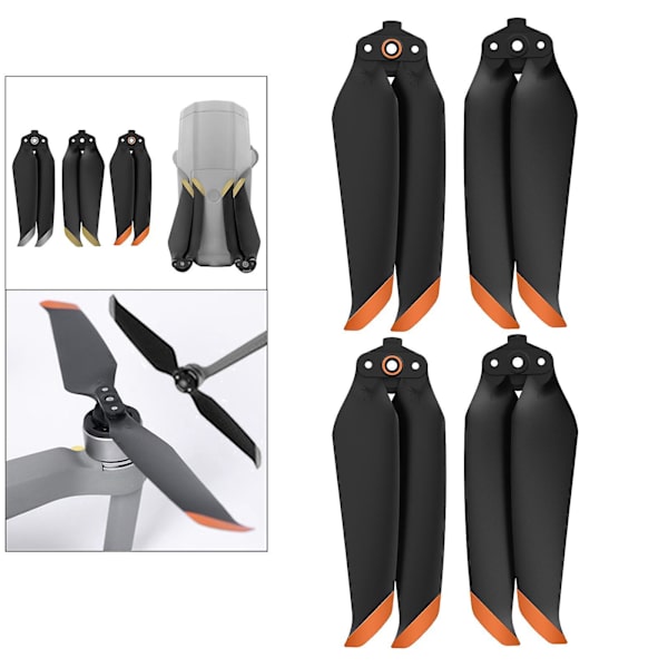 Hiljaiset 7238f potkurit Dji Mavic Air 2s -lennokkiin 2 paria oranssi