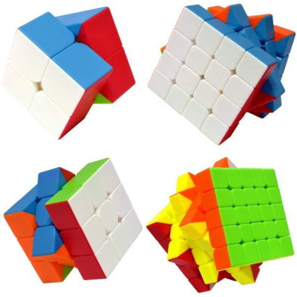 Maomaoyu Speed ​​Cube Set 2x2 3x3x3 4x4x4 5x5x5 4 Pack Pussel Tw