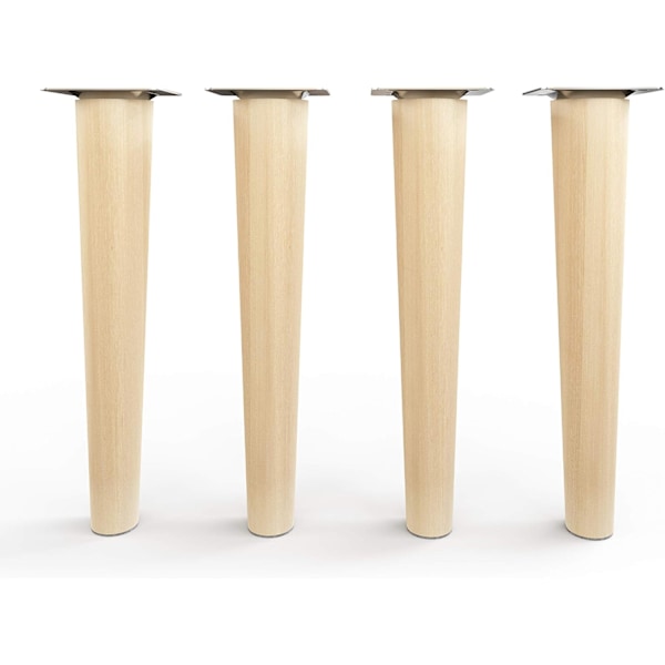 PCS Wooden furniture legs | Height: 30 cm | Round, conical (straight