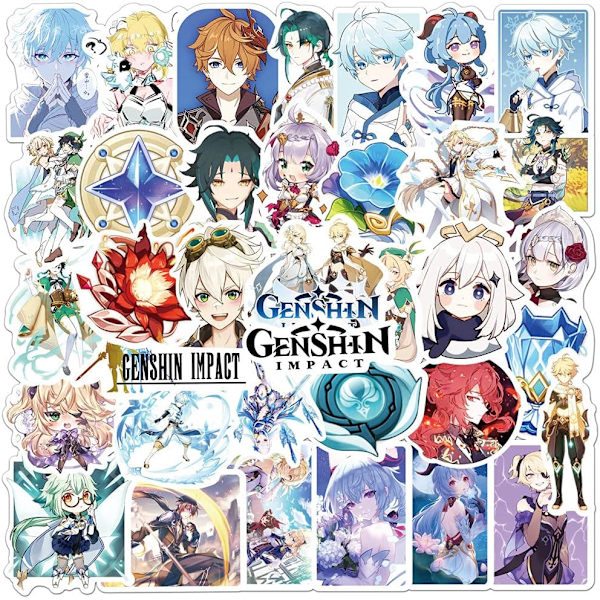 100 Genshin Impact Anime Klistermærker til Laptop Genshin Impact