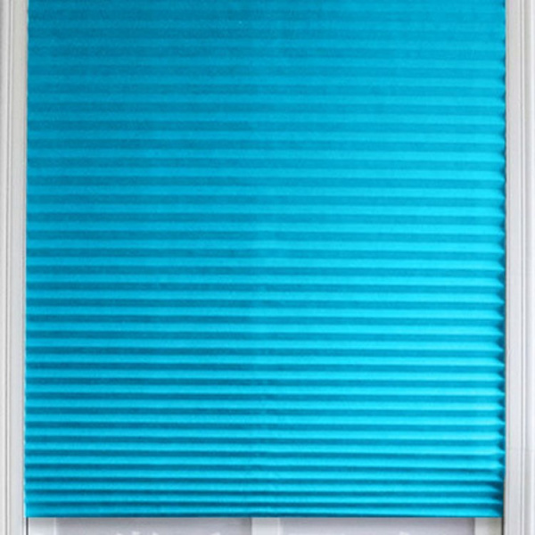 Självhäftande plisségardiner Många storlekar/Färger Enkel montering Konservatorium Blå Blue 90*180CM