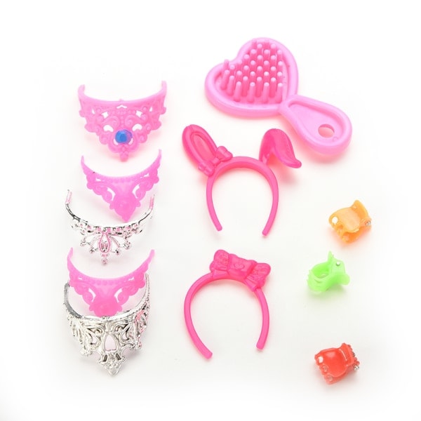 Docktillbehör Väskor Halsband Kammar Skor Örhängen för Barbie D(FQ)
