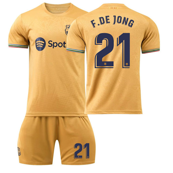 22-23 Barcelona fotbollströja Messi nr 10 nr 9 Lewandowski 8 Pedri 17 Aubameyang tröja barn kostym No socks 21 XXXL