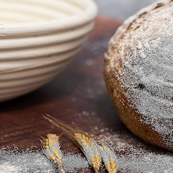 Brødhevingskurvsett, surdeigsbrødbakingsutstyr, surdeigsbrødkurv for surdeig, brødbakeutstyr, bakeverktøy og -utstyr - Rou