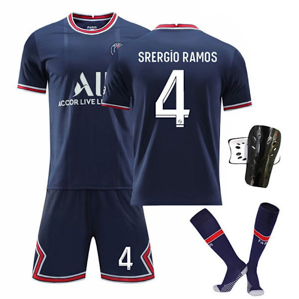 21-22 Pariisin kotipaita nro 30 Messi nro 7 Mbappe nro 10 Neymar jalkapallopaita urheiluasu Paris home number 7 with socks XS#