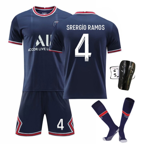 Fotballdraktsett for Paris hjem 21-22 nr. 30 Messi nr. 7 Mbappe nr. 10 Neymar Paris home number 11 with socks L#