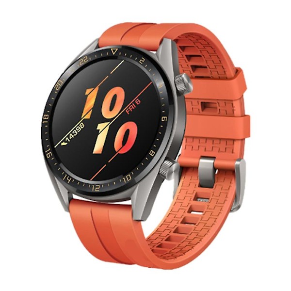 22mm silikonarmband kompatibelt med Samsung Galaxy Watch 46mm/gear S3/huawei Watch Gt Orange