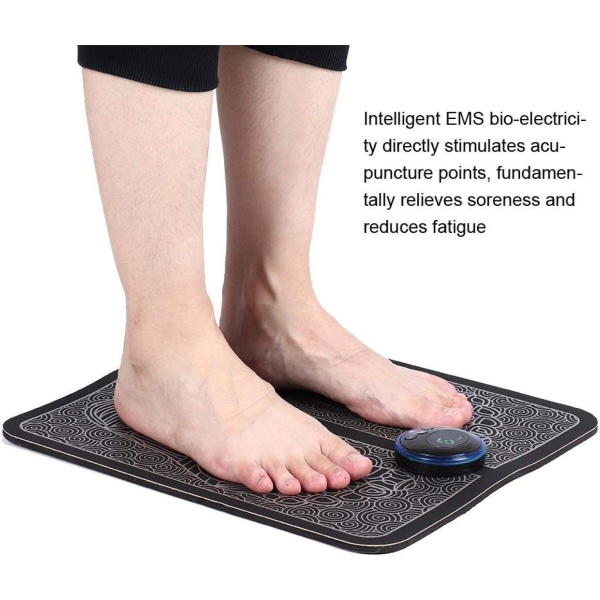 Elektrisk EMS fotmassager, massagekudde stimulator blod