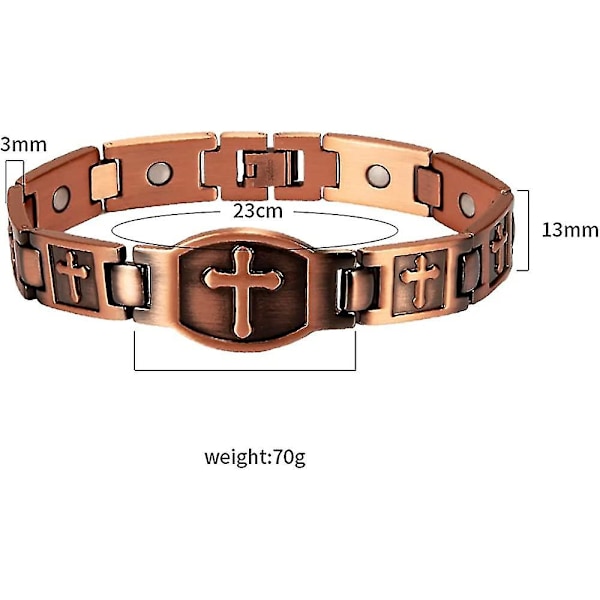 Mænds Heilwiy Kobber Armbånd Sundheds Armbånd Magnetisk Armbånd Kors Armbånd
