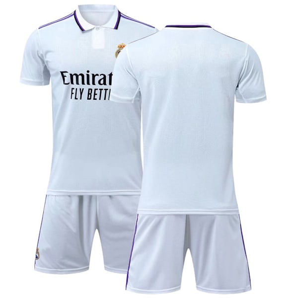 Nytt 22-23 Real Madrid fotbollströja herr nr 10 Modric nr 9 Benzema tröja barn tränings- och tävlingsuniformer No number, no socks XL size 180-185CM height